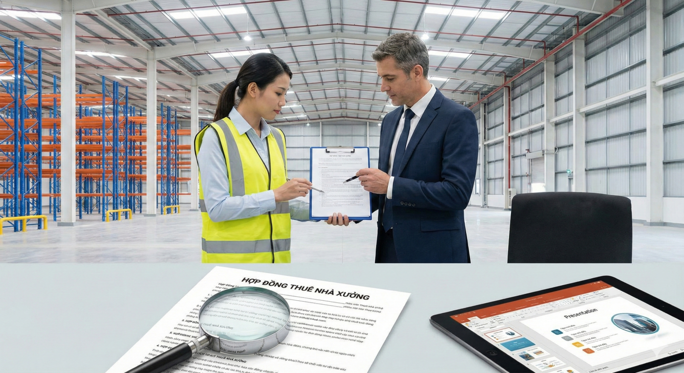 Hình ảnh các loại hợp đồng thuê nhà xưởng và điều khoản cần lưu ý
