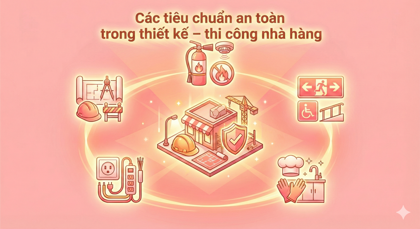 Các tiêu chuẩn an toàn trong thiết kế nhà hàng